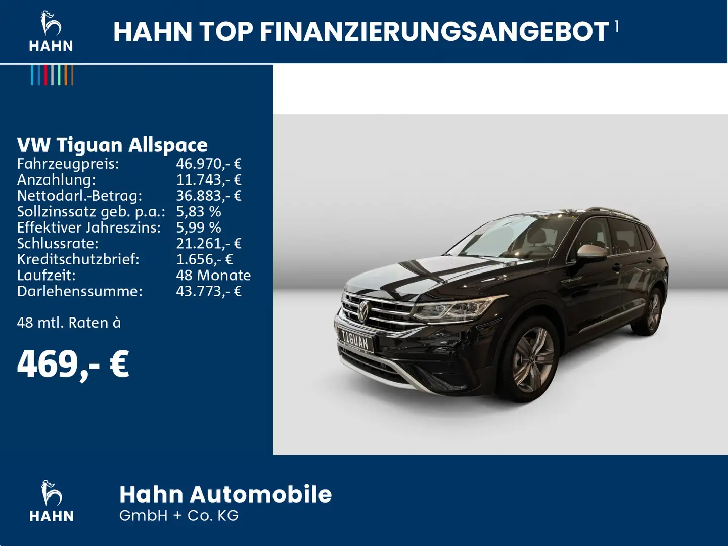 Volkswagen Tiguan Allspace TIGUAN ALLSPACE "ELEGANCE" 8-FACH-BEREIFT AHK Negro - 2