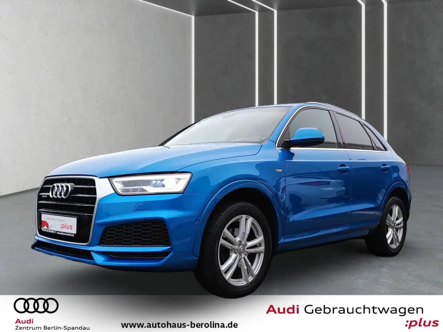 Audi Q3 2.0 TDI qu. S line S tronic *PANO*GRA*AHK* Blau - 2