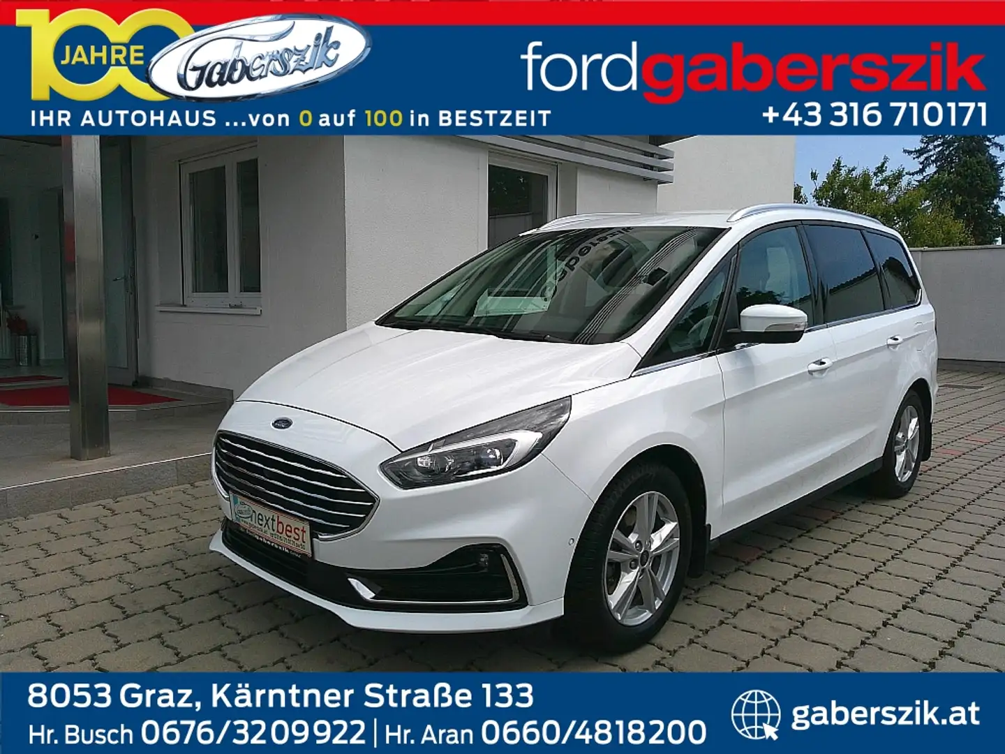 Ford Galaxy Titanium Hybrid. Aut. Weiß - 1