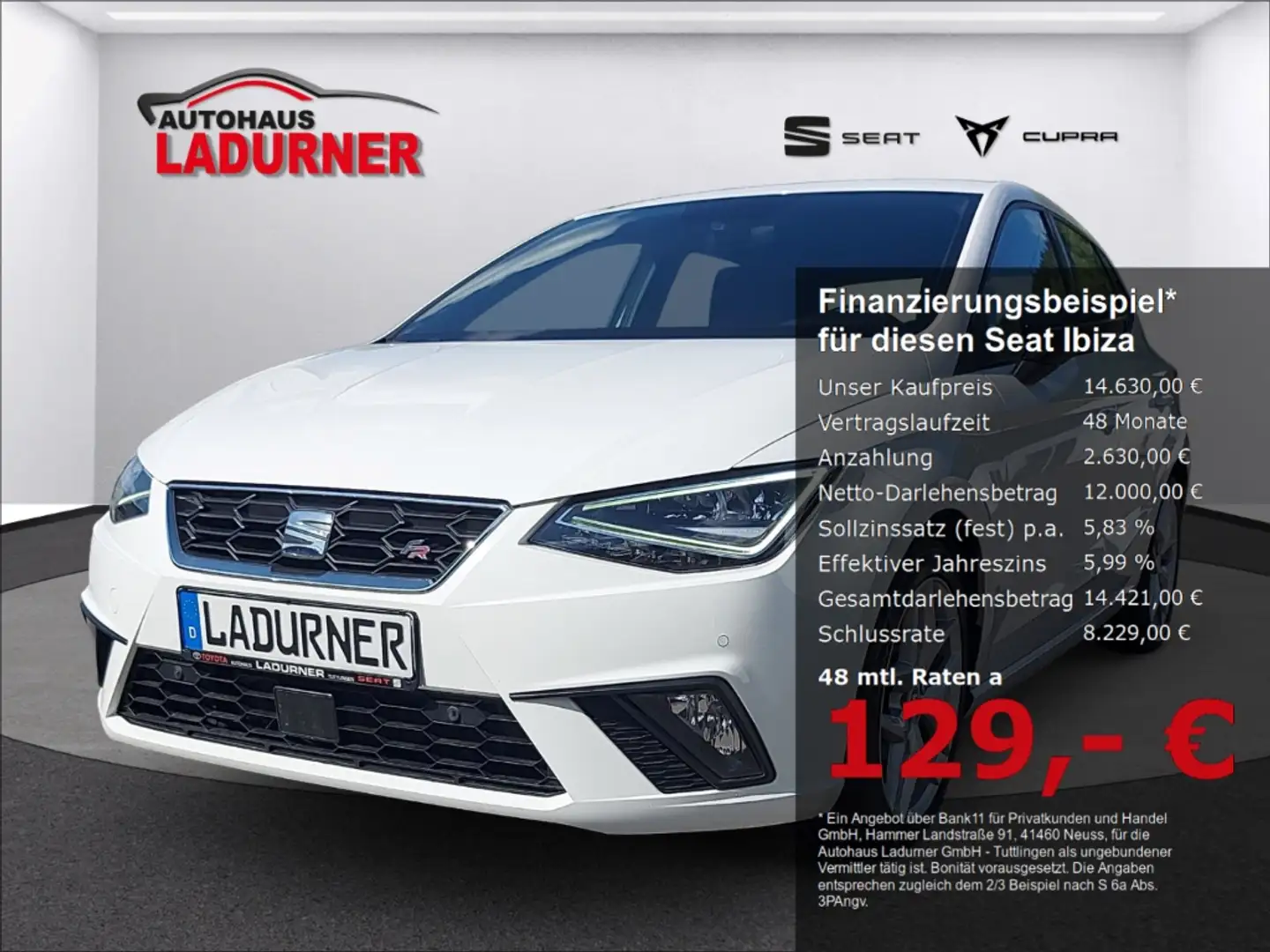 SEAT Ibiza FR 1.0TSI *NAVI+ACC+ALCANTARA+PDC+LED+BEATS Wit - 1