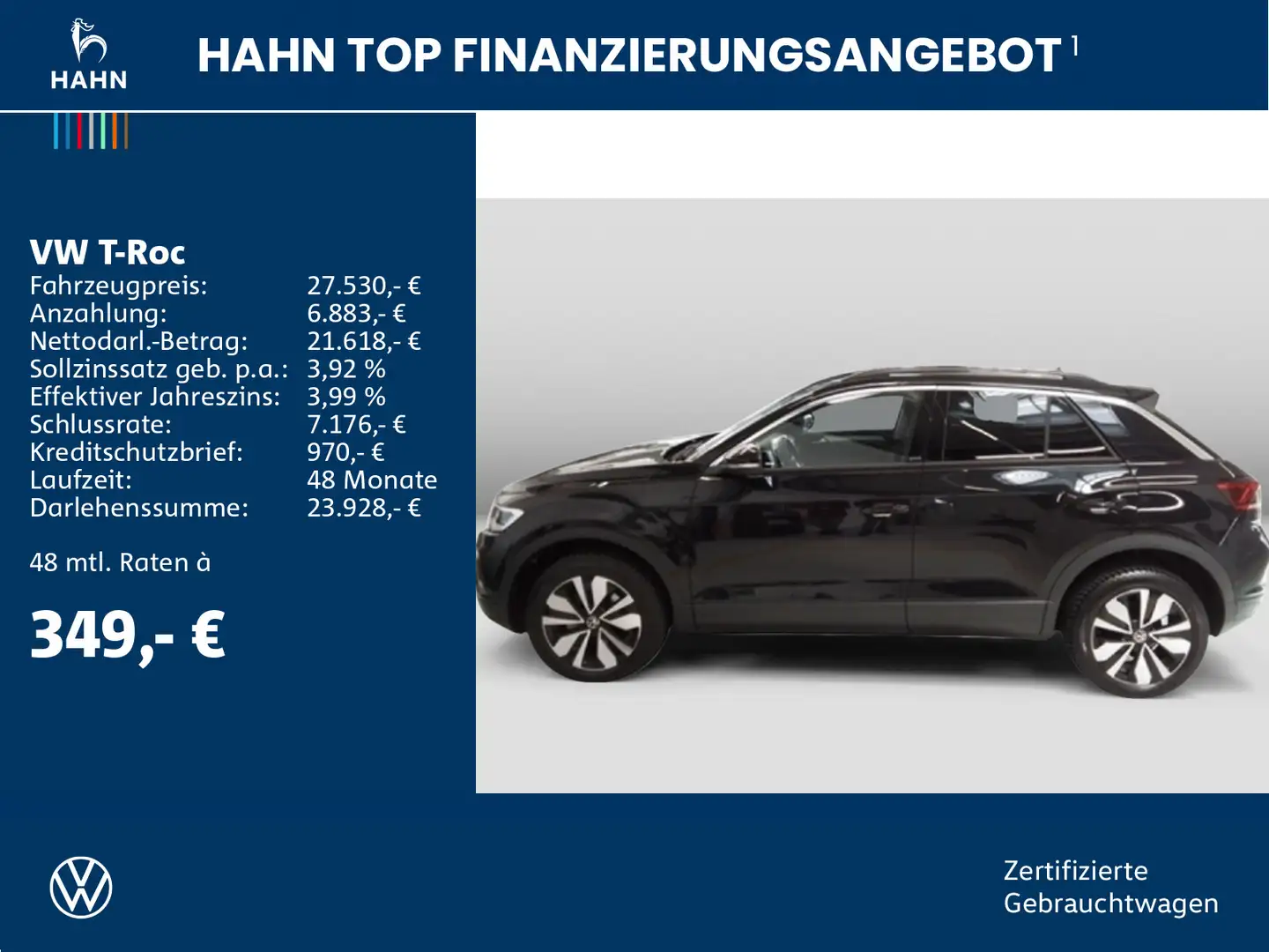 Volkswagen T-Roc 1.5TSI Move Dig. Cockp. LED Navi PDC Stand Schwarz - 2