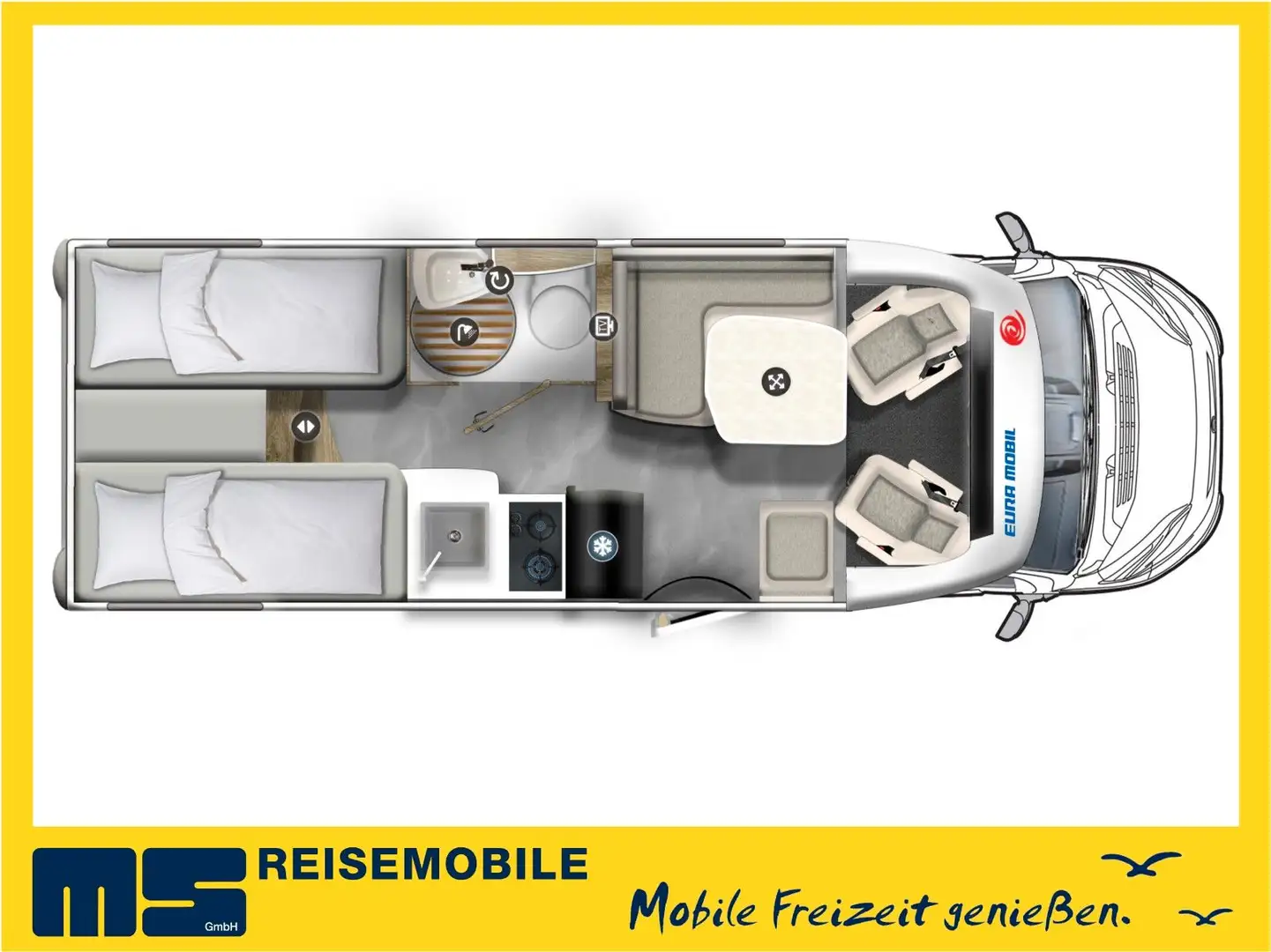 Hymer/Eriba EXSIS T 588 / SAT / AHK / NAVI / EINZELBETTEN Blanc - 2