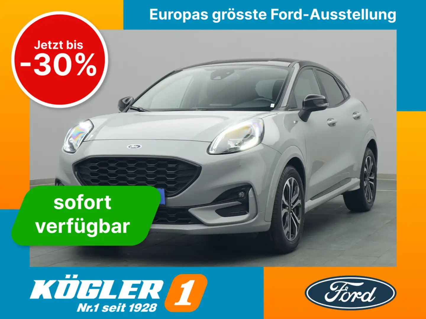 Ford Puma ST-Line 125PS/Komfort&Winter-P./Navi/LED Blauw - 1