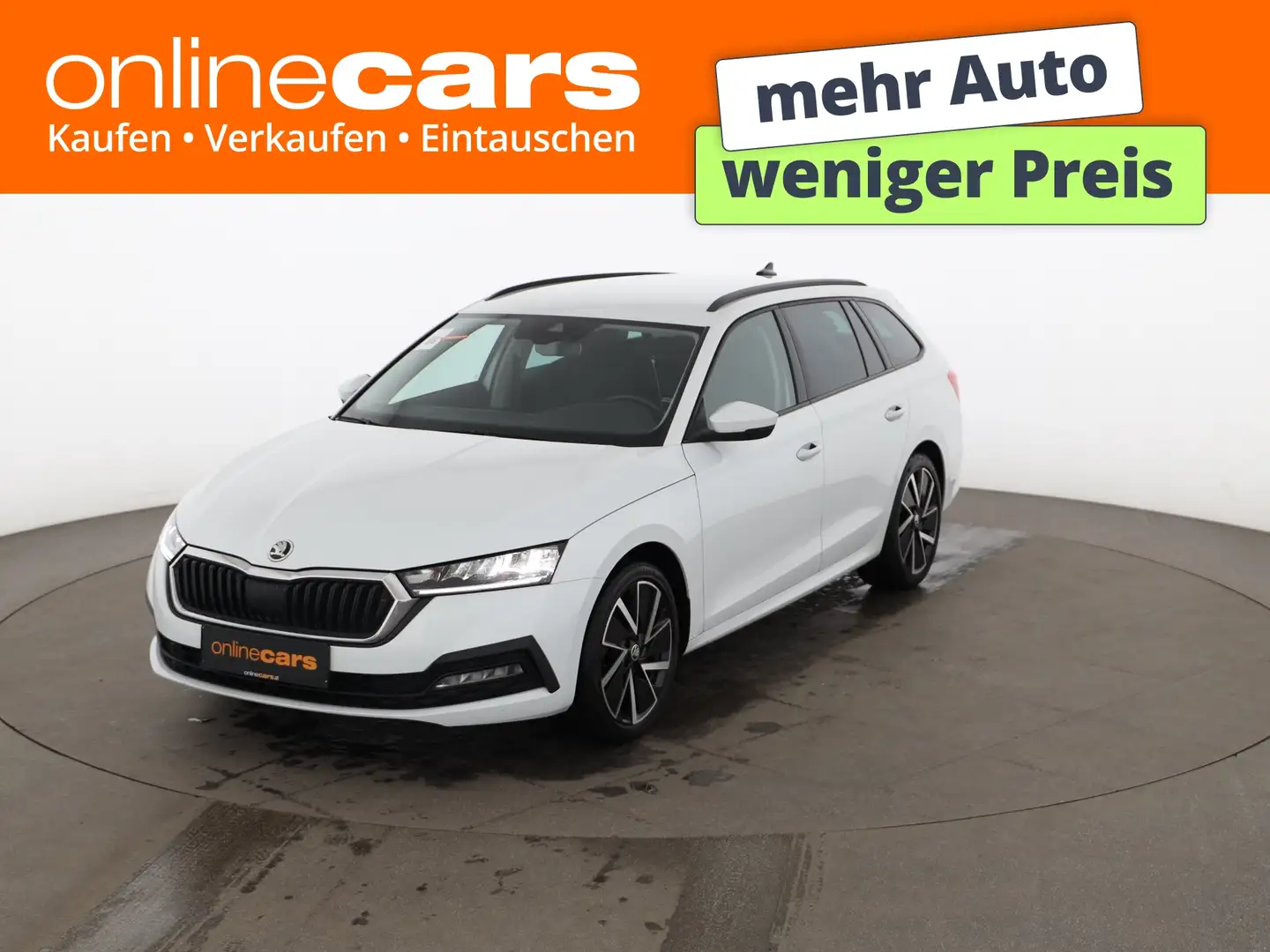 Skoda Octavia Combi 2.0 TDI Ambition Aut LED R-CAM TEMP Weiß - 1