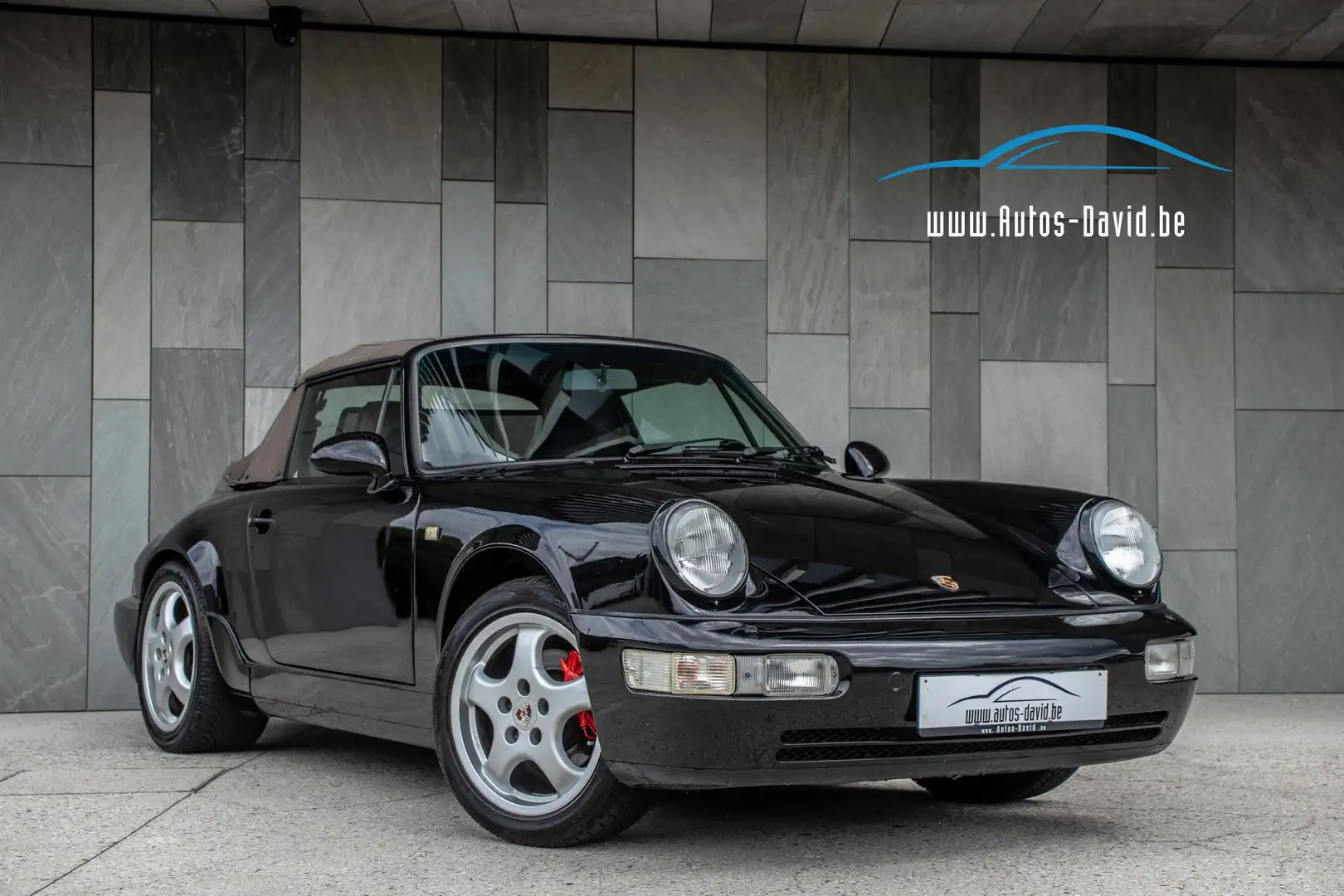 Porsche 964 911 Carrera 4 Cabriolet Manueel OLDTIMER / LEDER Noir - 1