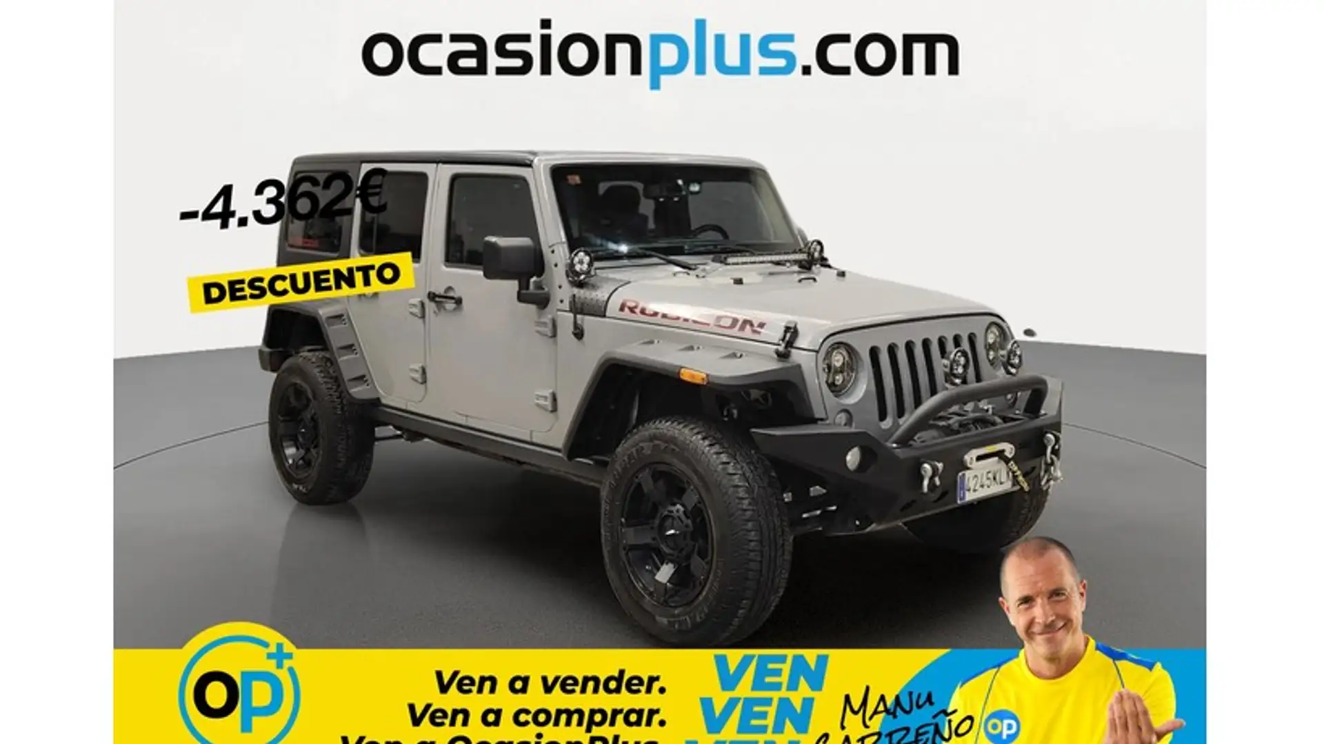 Jeep Wrangler Unlimited 2.8CRD Rubicon Aut. Gris - 1
