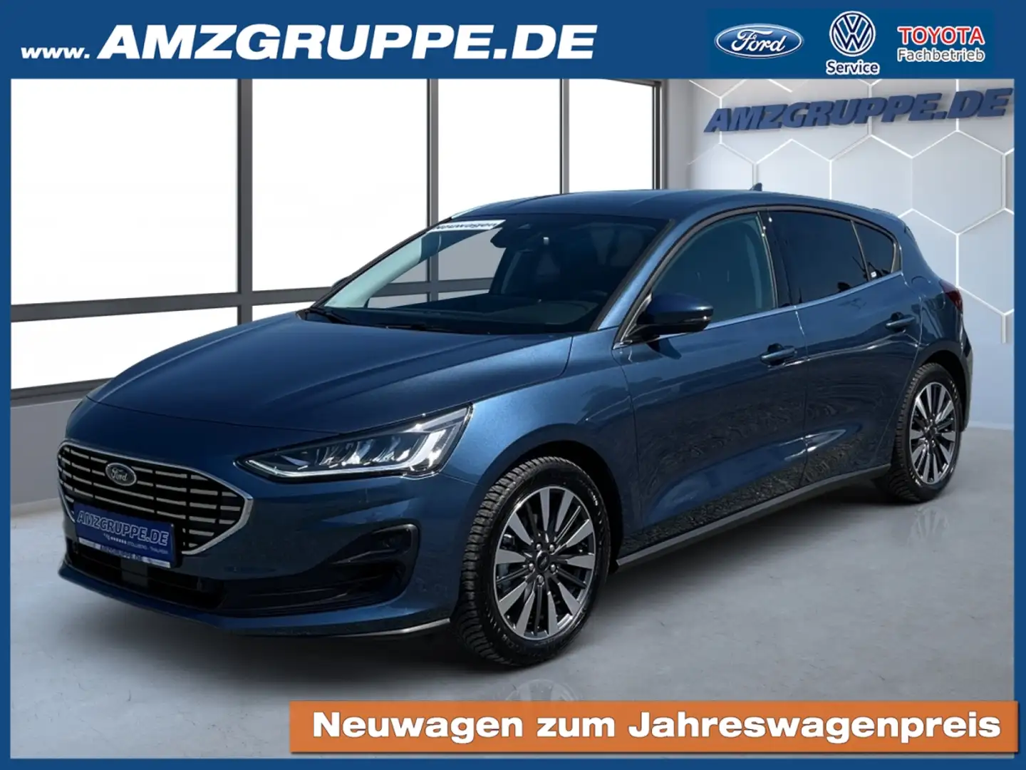 Ford Focus TitaniumX 5tg mHEV 114kW AT 4J.*Gar.+Winterpak Blau - 1