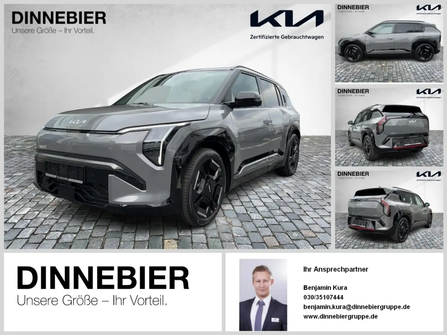 Kia EV3 GT-LINE 81.4 kWh DriveWise-Park-Pro+Glasdach Grau - 1