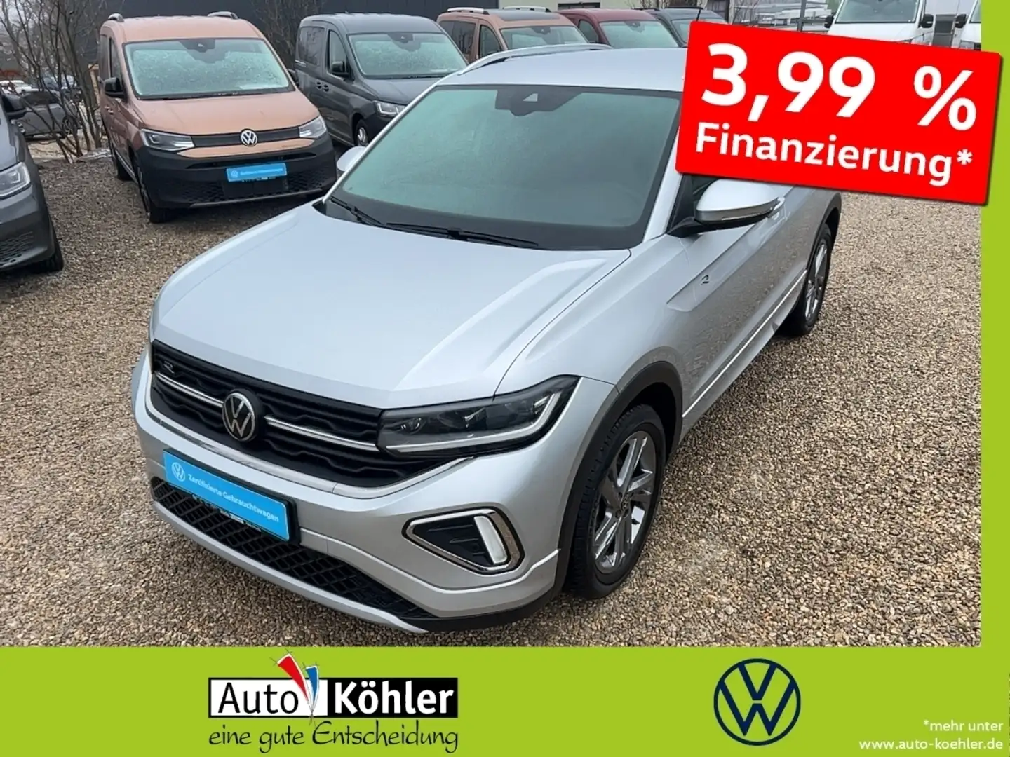 Volkswagen T-Cross R-Line TSi DSG AHK Rückfahrkamera Matrix Silber - 1
