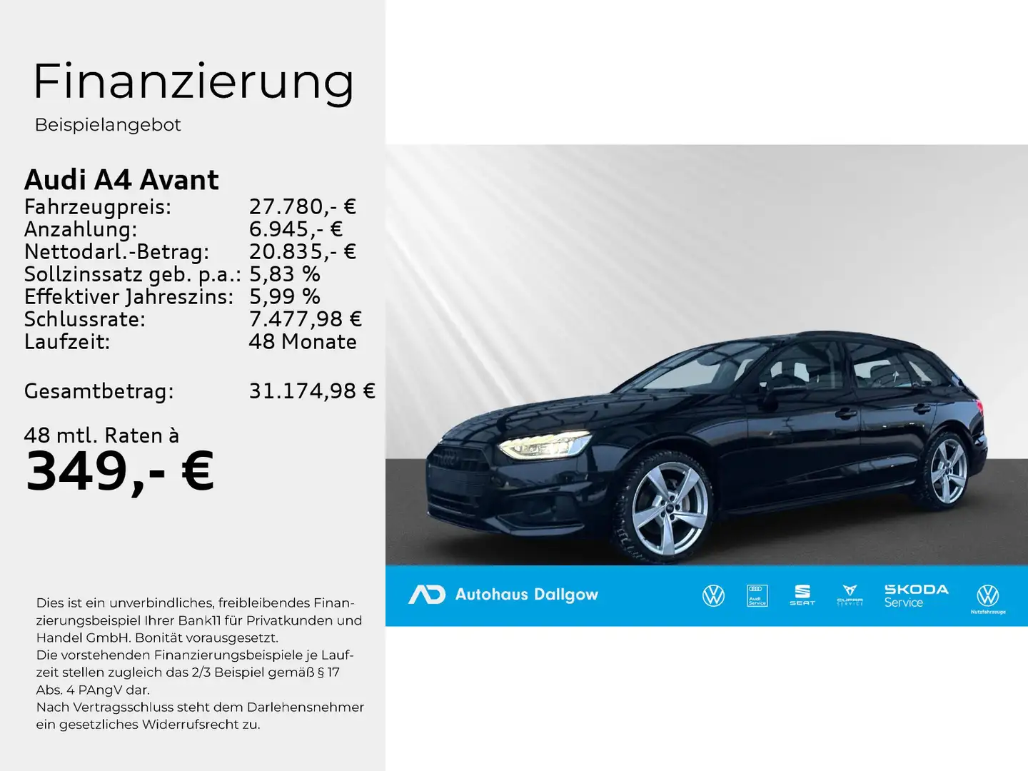 Audi A4 Advanced 40 TFSI 150(204) kW(PS) S tron Schwarz - 2