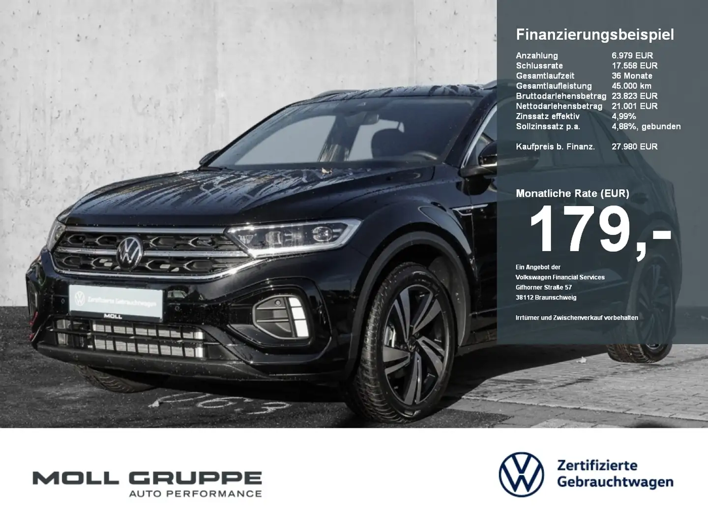 Volkswagen T-Roc 1.5 TSI R-Line ALU LED PLUS PDC Nero - 1