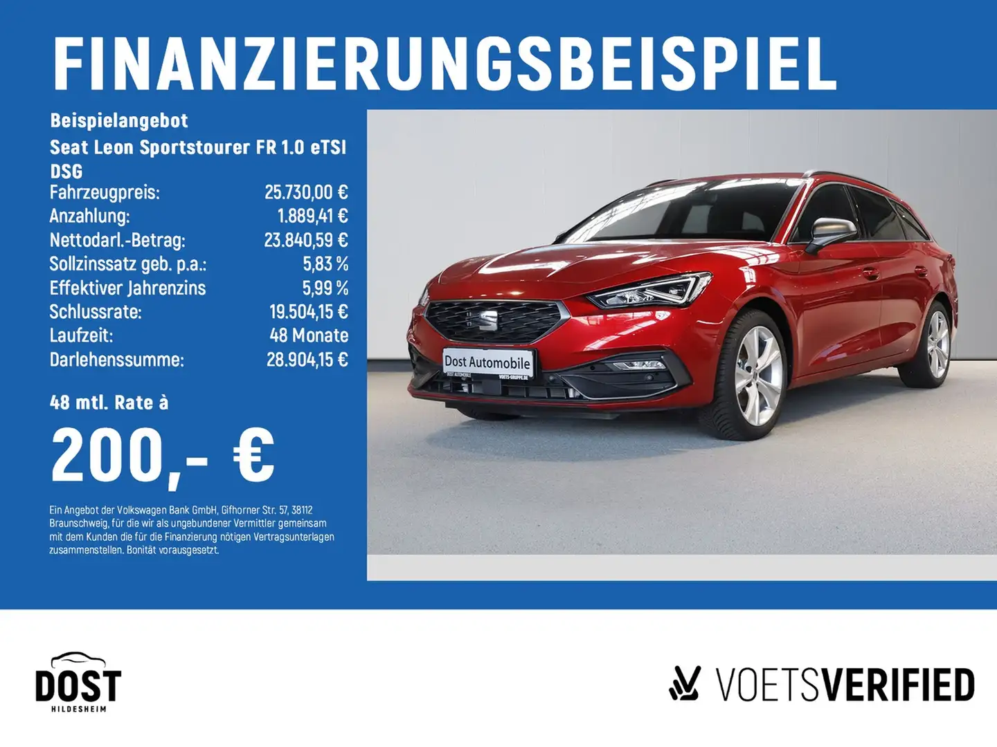 SEAT Leon Sportstourer FR 1.0 eTSI DSG NAVI+LED+SHZ Rot - 2