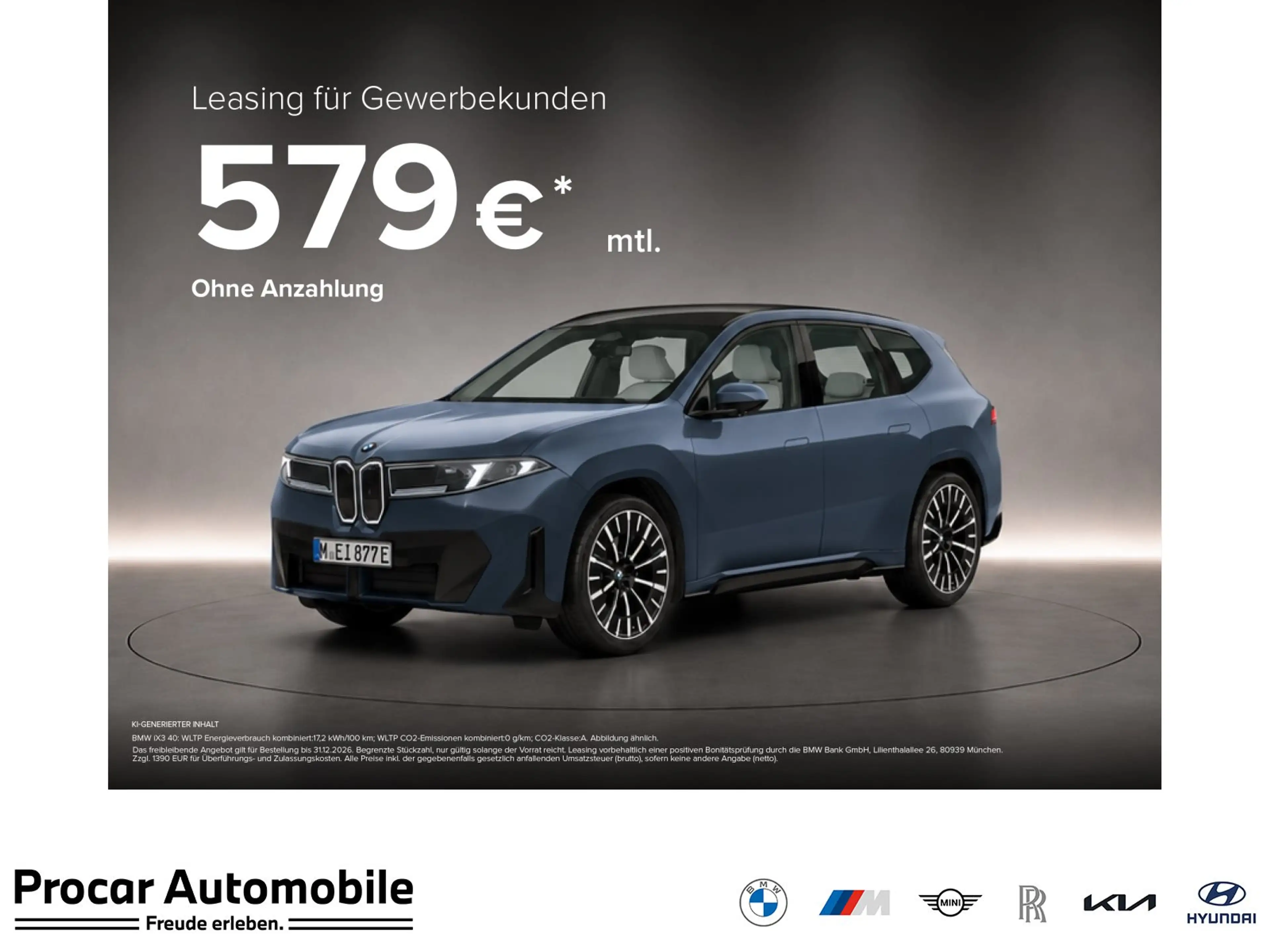 BMW iX3 40 RFK NAVI LED PDC V+H DAB Parkass. Klima