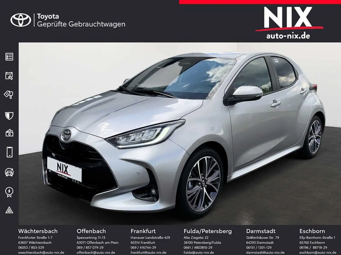 Toyota Yaris 1.5 Hybrid Style LED KLIMA KAMERA BT Silber - 1