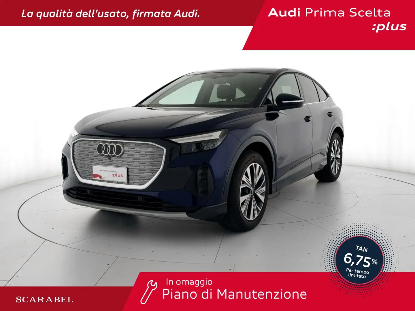 Audi Q4 e-tron sportback e-tron 40 business advanced Blauw - 1