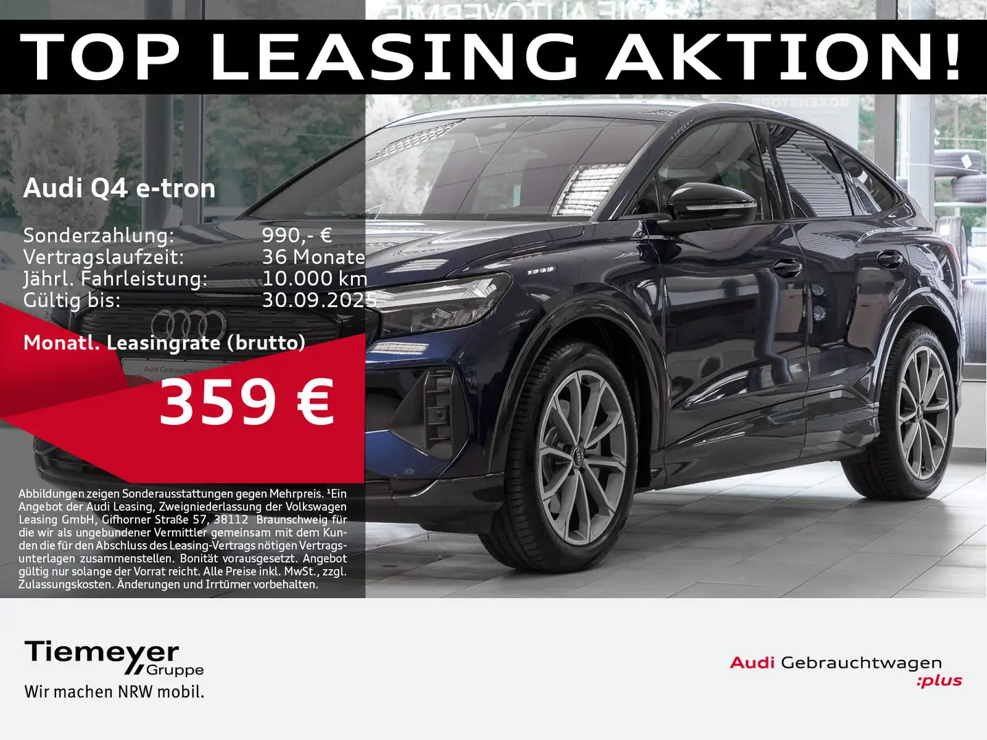 Audi Q4 e-tron 45 Sportback ADVANCED LM20 KAMERA SPOR Blau - 1