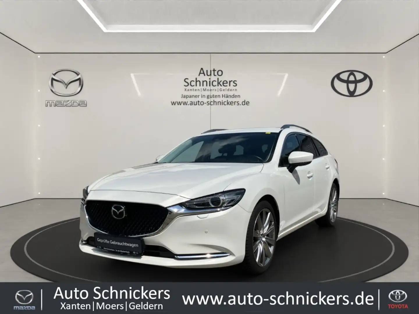 Mazda 6 SKY-G EXCLUSIVE+LEDER+GJ-RÄDER !! Weiß - 1