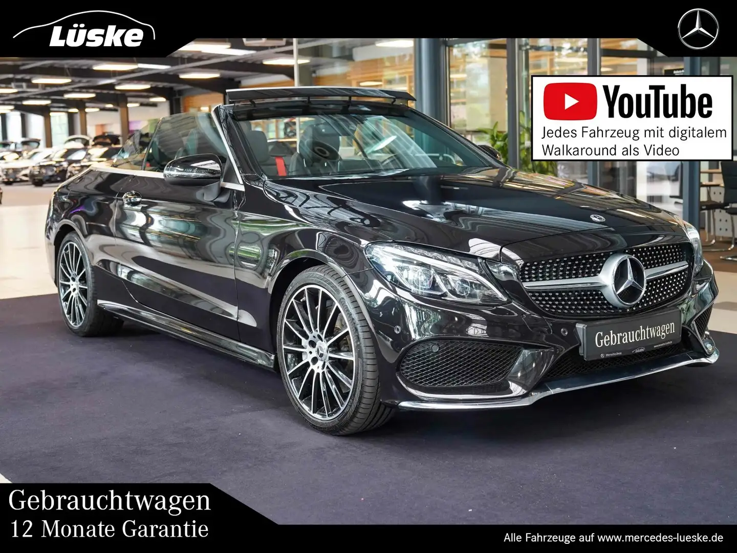 Mercedes-Benz C 250 C 250 Cabrio AMG Line Vielspeiche Burmester Memo crna - 1