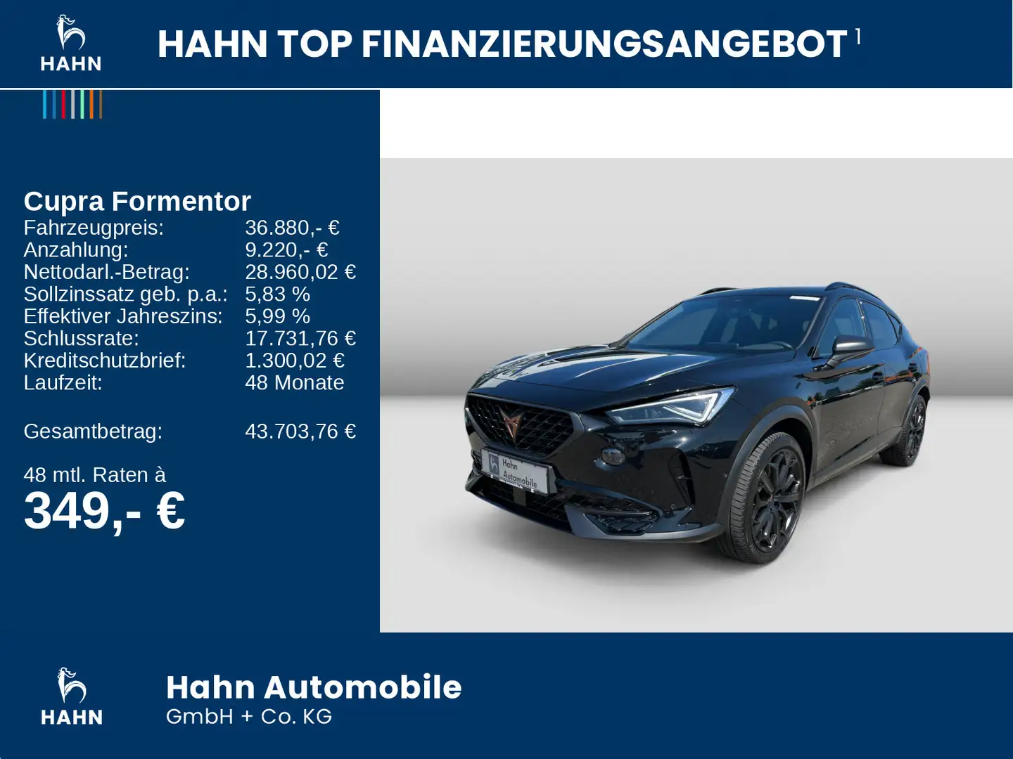 CUPRA Formentor VZ Tribe Edition 2.0TSI DSG Pano AHK Schwarz - 2