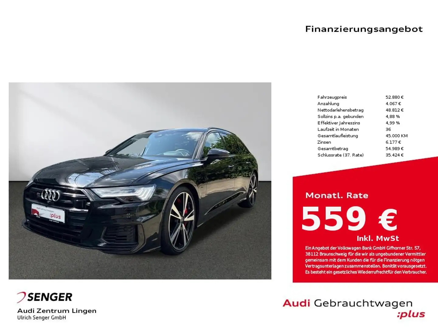 Audi S6 Avant 3.0 TDI quattro Matrix Panorama B&O AHK Schwarz - 1