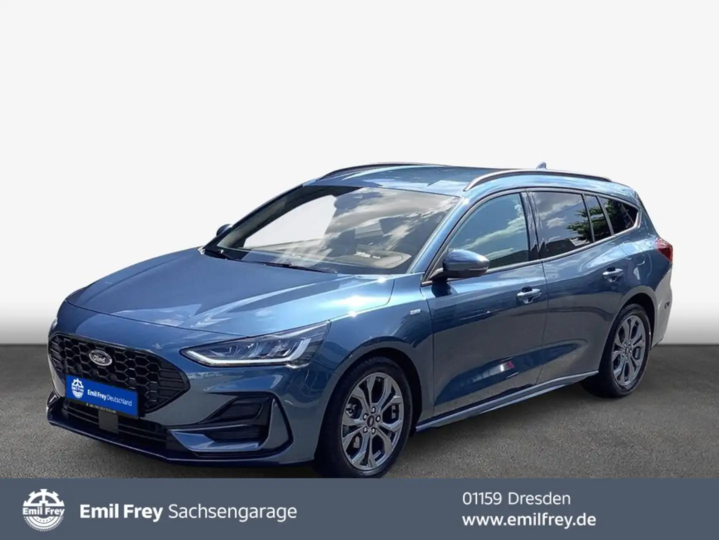 Ford Focus Turnier 1.0 EB Hybrid ST-LINE X AHZV ACC Bleu - 1