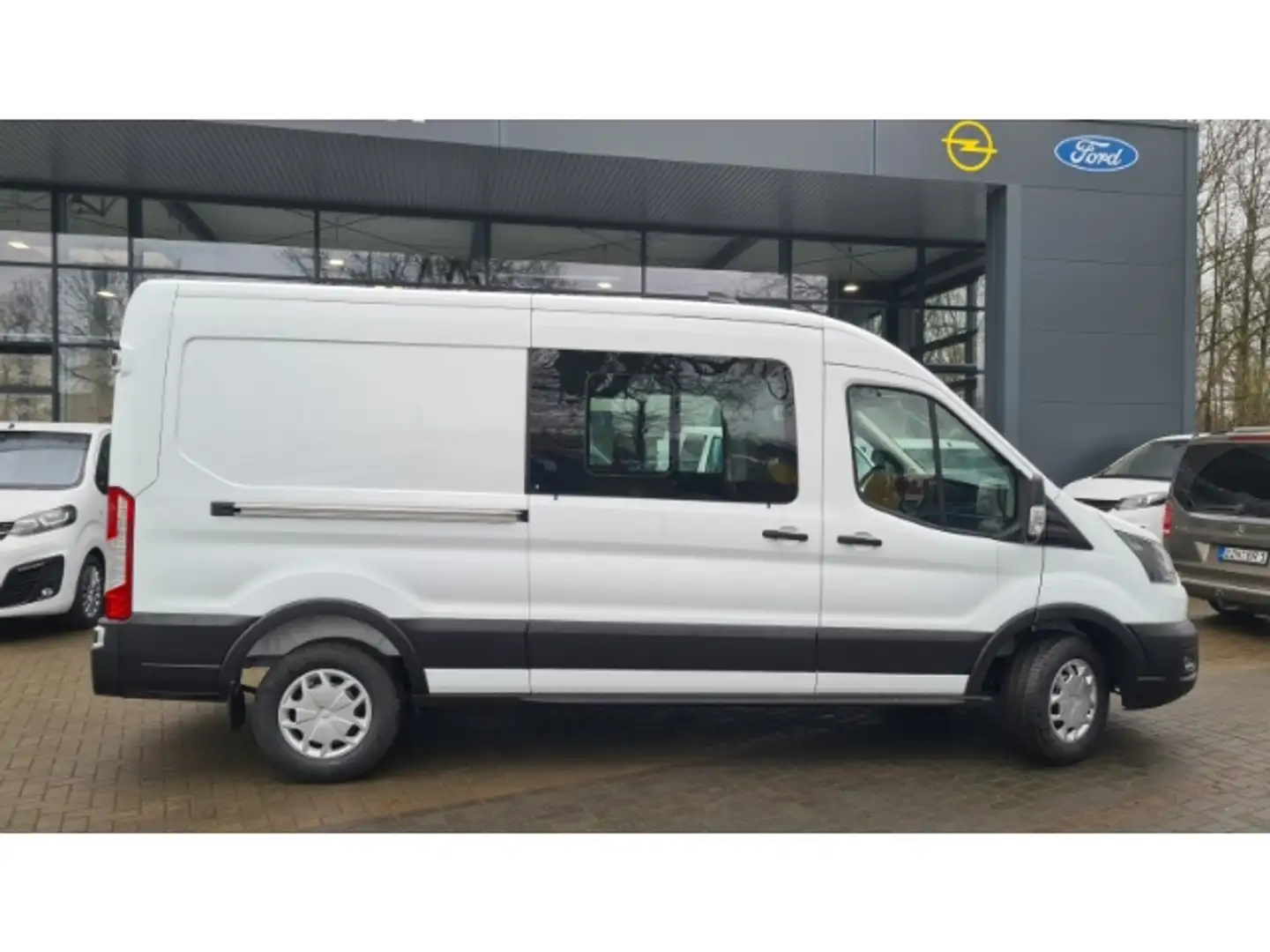 Ford Transit Doppelkabine 350 L3 Trend 2.0, AHK-Rückf.K Weiß - 2