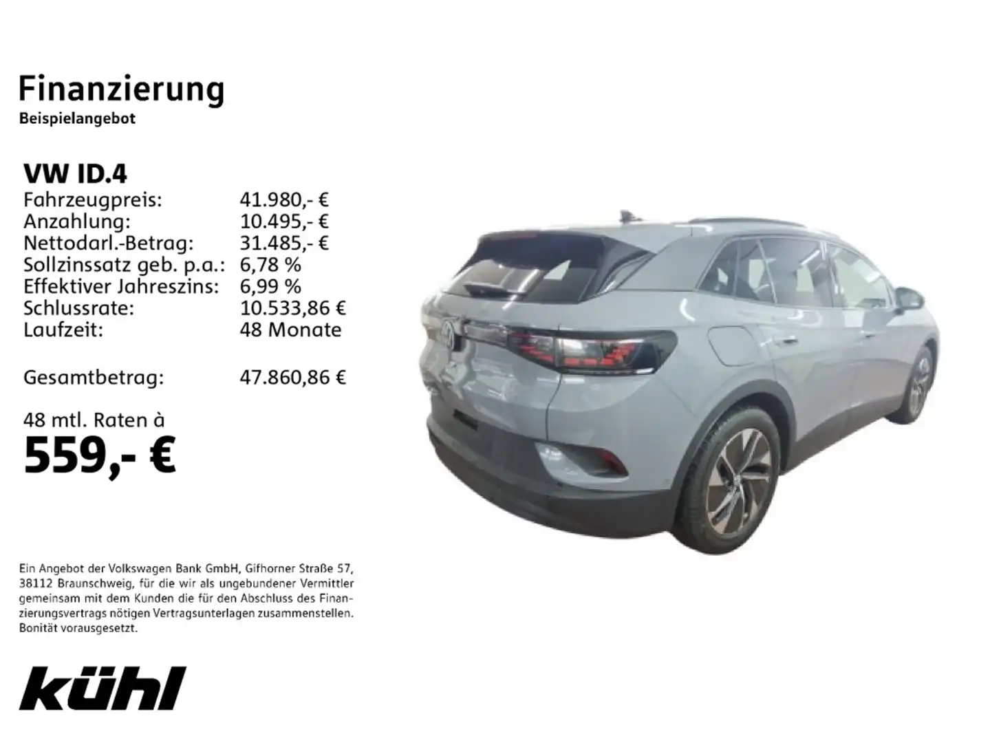 Volkswagen ID.4 Pro IQ.Light/ACC/360°/App/Navi/AHK Grau - 2