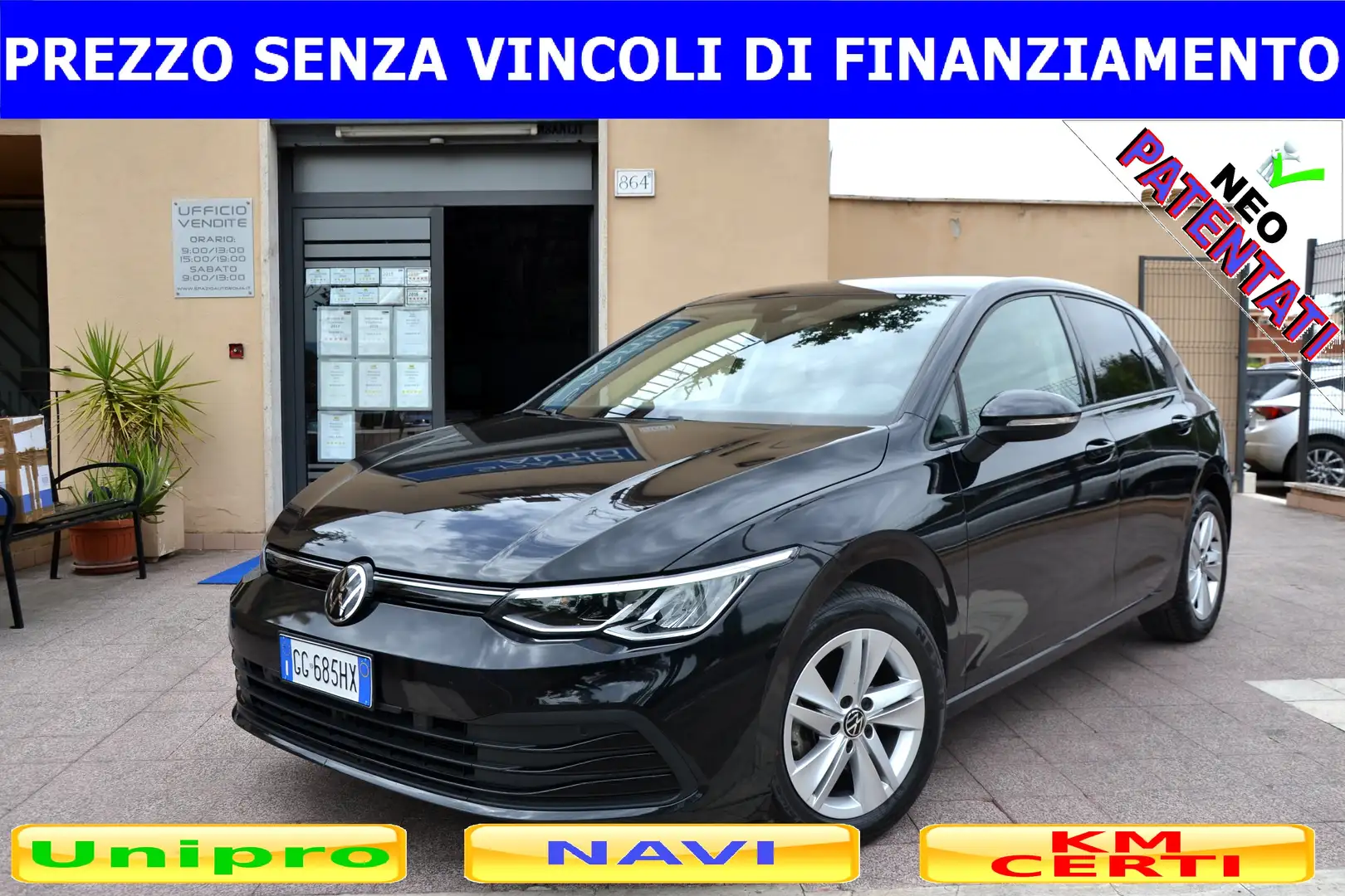 Volkswagen Golf 1.0 eTSI 110CV HYBRID DSG  **PREZZO VERO**UNIPRO' Noir - 1