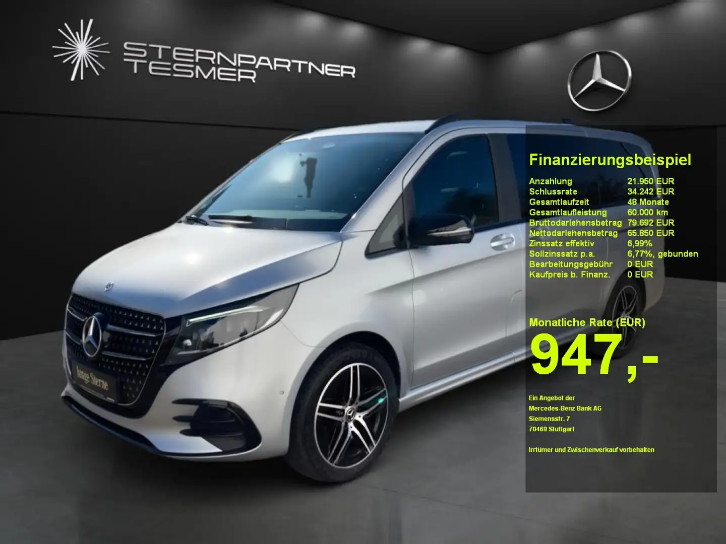 Mercedes-Benz V 300 d Avantgarde Lang 4M AMG Line Pano+AHK2,5t Zilver - 1