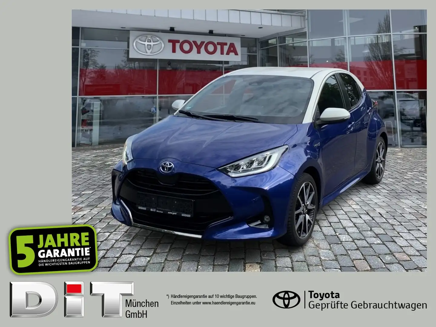 Toyota Yaris 1.5 Style FLA ACC HUD ParkAss. SpurH KAM Bleu - 1
