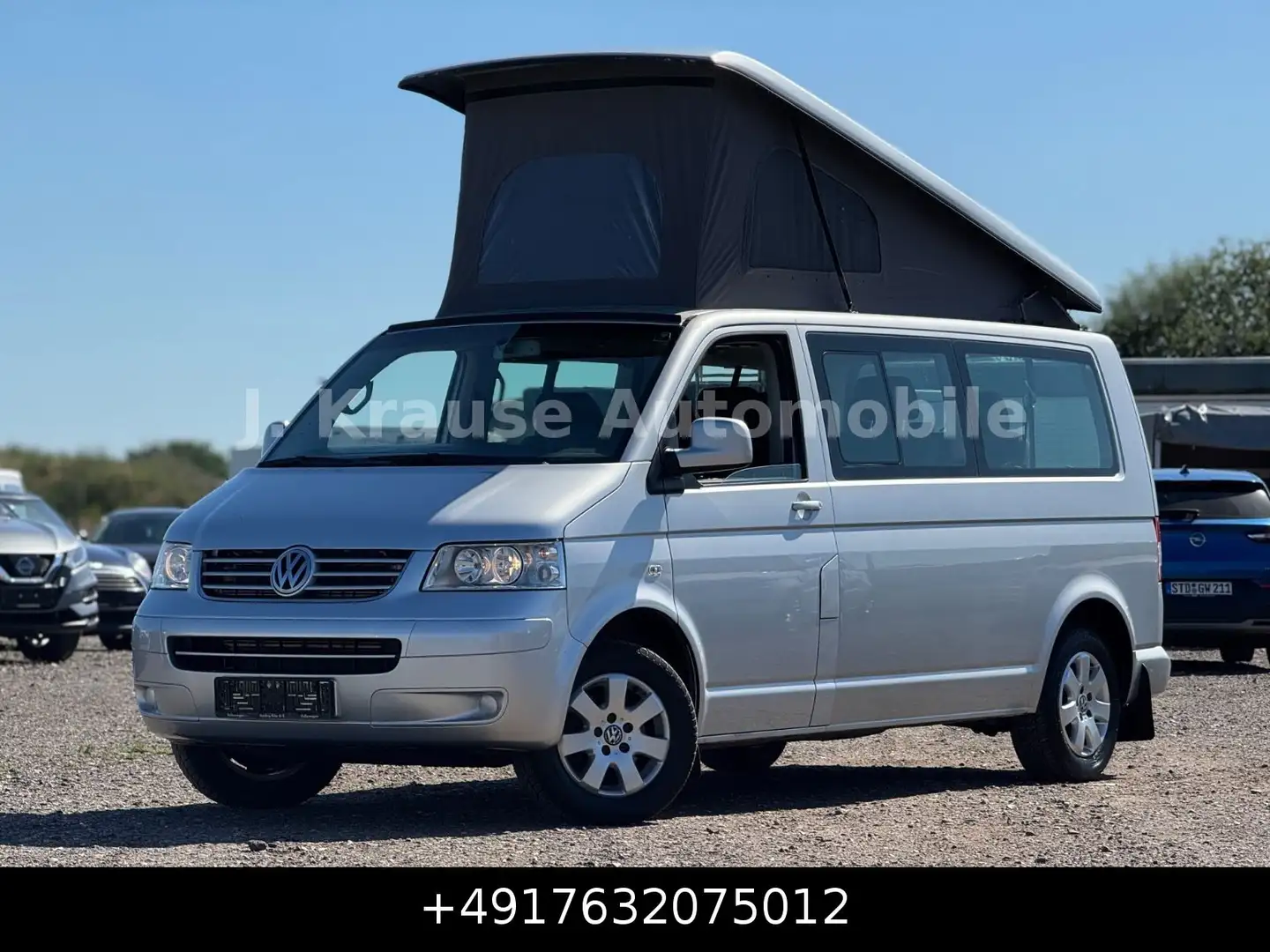 Volkswagen T5 Caravelle Lang 2.5 TDI Aufstelldach 8Sitzer Silber - 1