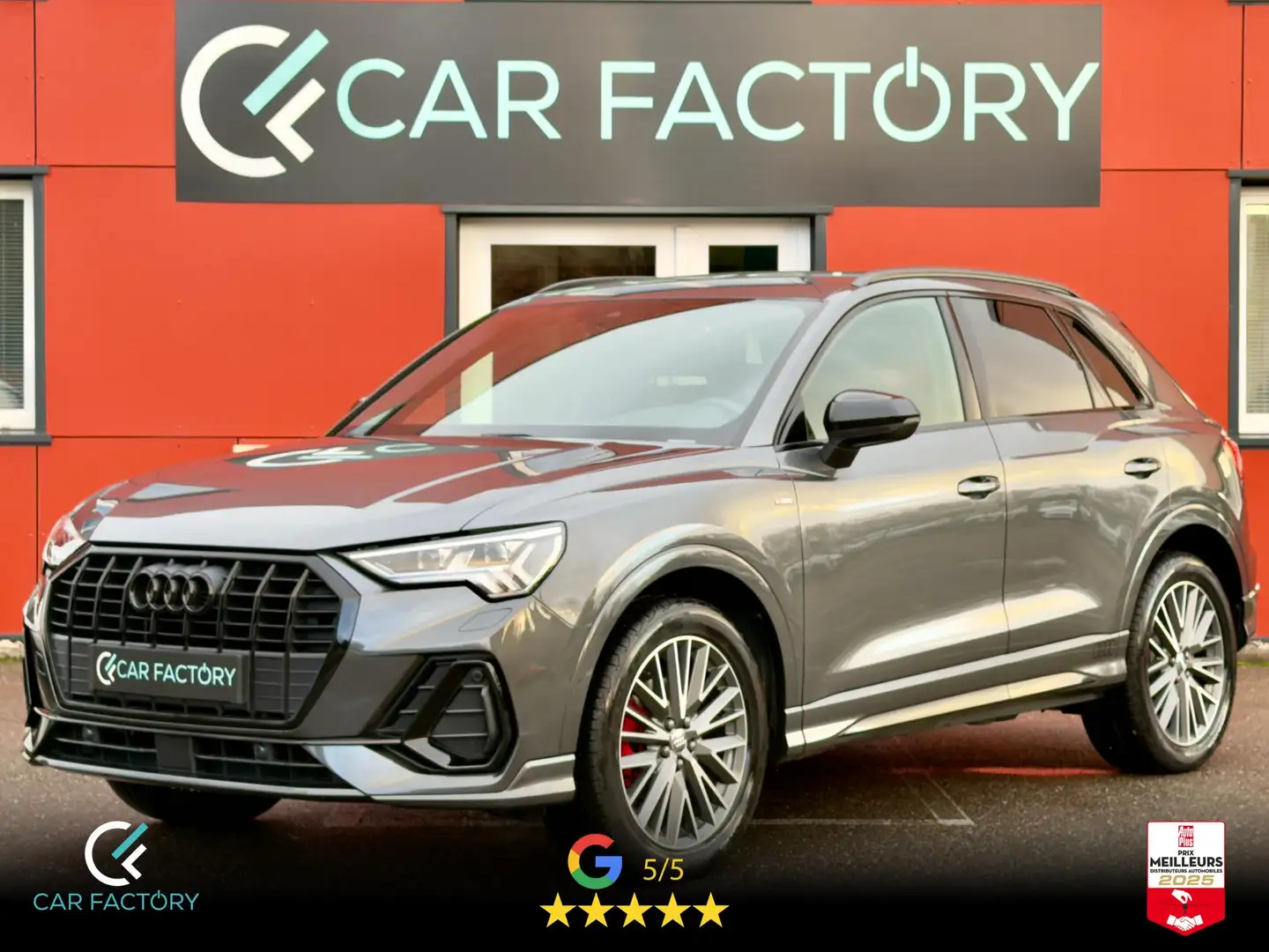 Audi Q3 S-Line 2.0 35 TDI 150 BVA S-tronic Attelage ACC Caméra Pack Hiver Garantie 1an Gris - 1