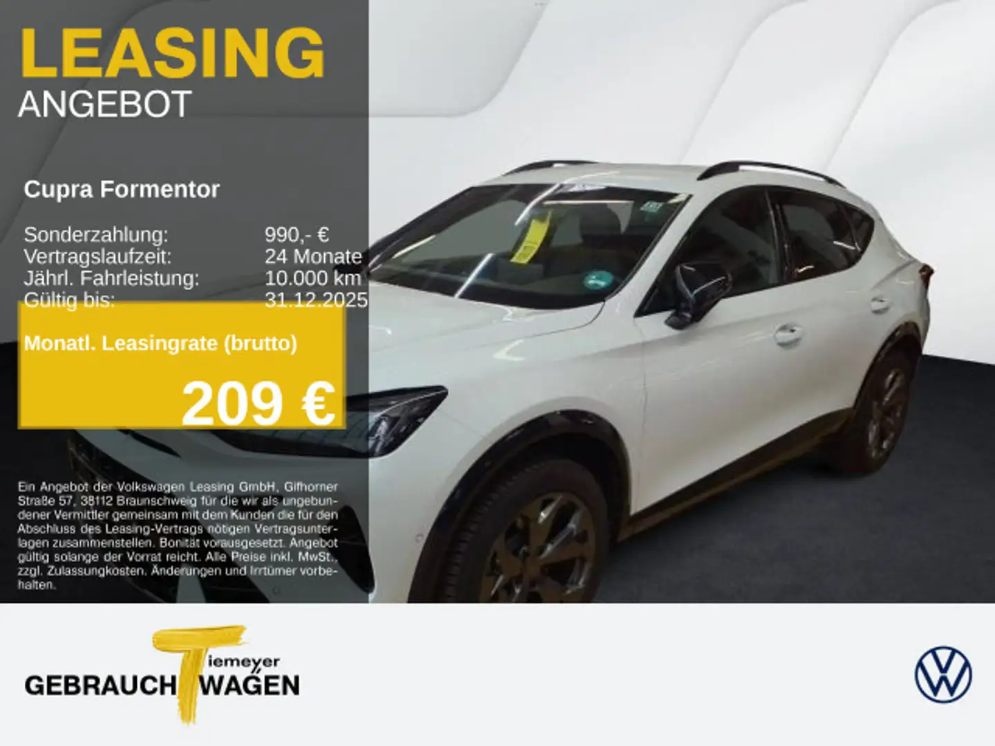 CUPRA Formentor 2.0 TDI DSG SIDE-ASSIST SUPERSPORT 360 Weiß - 1