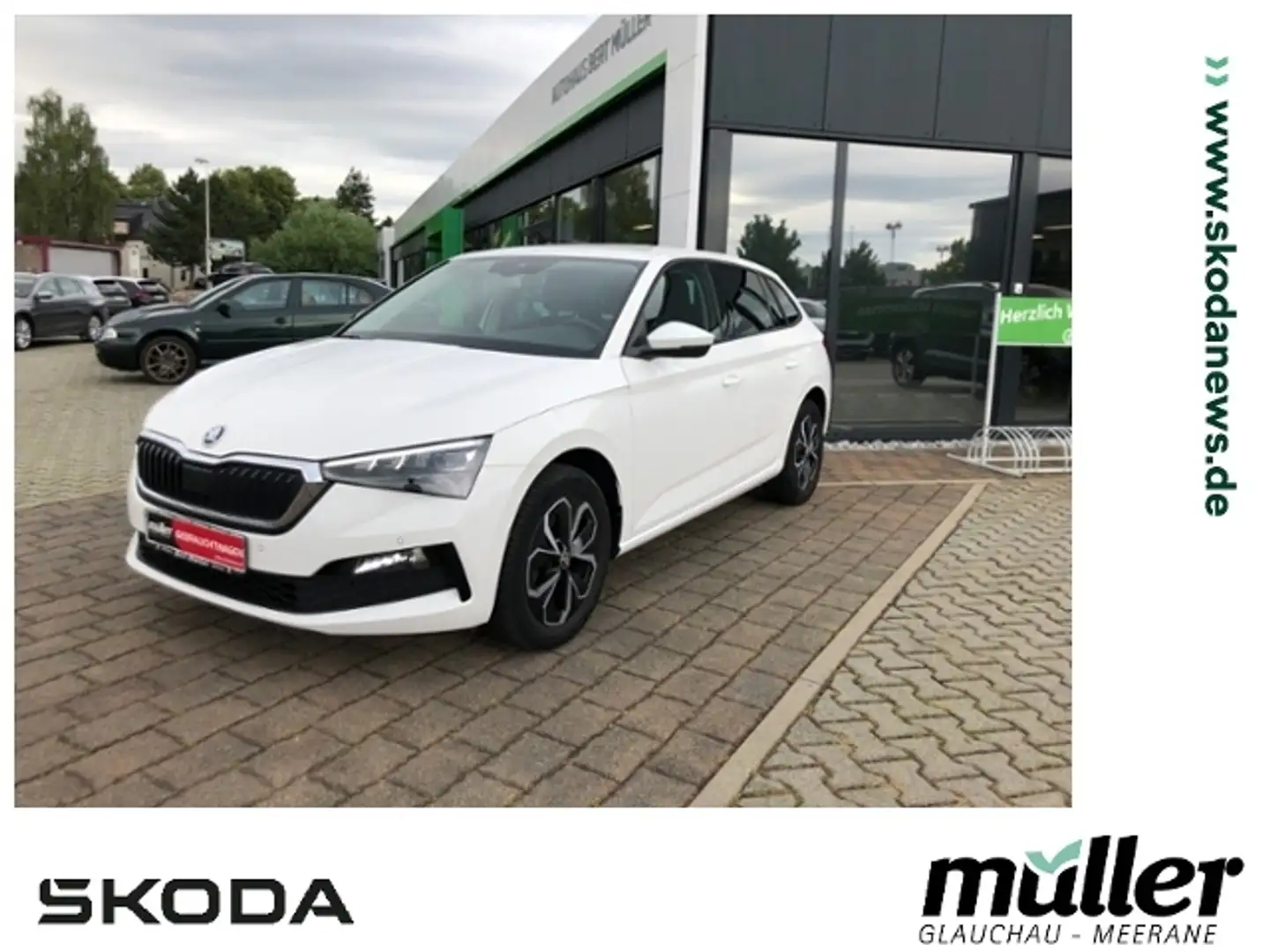 Skoda Scala DRIVE 1.5 TSI Voll-LED PDC Navi SHZ Weiß - 1