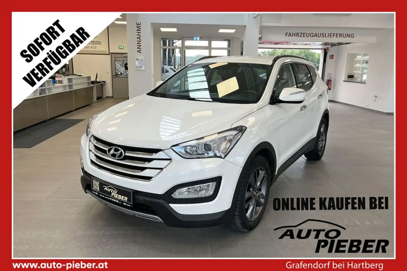 Hyundai SANTA FE 2,2 CRDi 4WD *SHZ, AHK, Klima* Blanc - 1