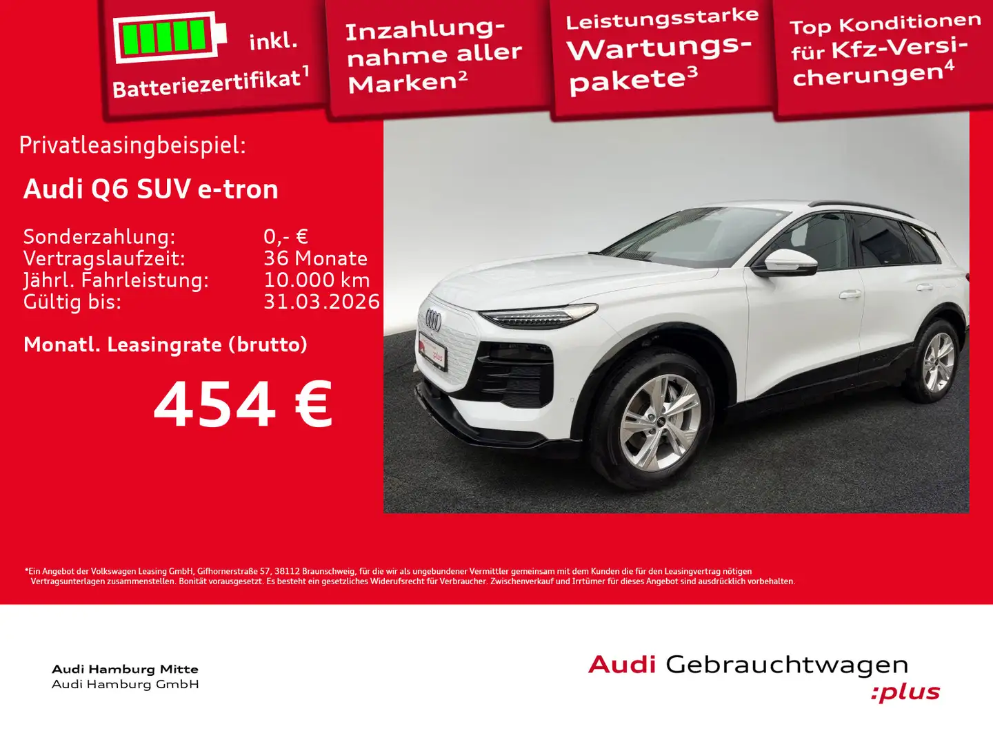 Audi Sonstige Q6 e-tron 185 kW LED Sitzhzg Kamera Weiß - 1