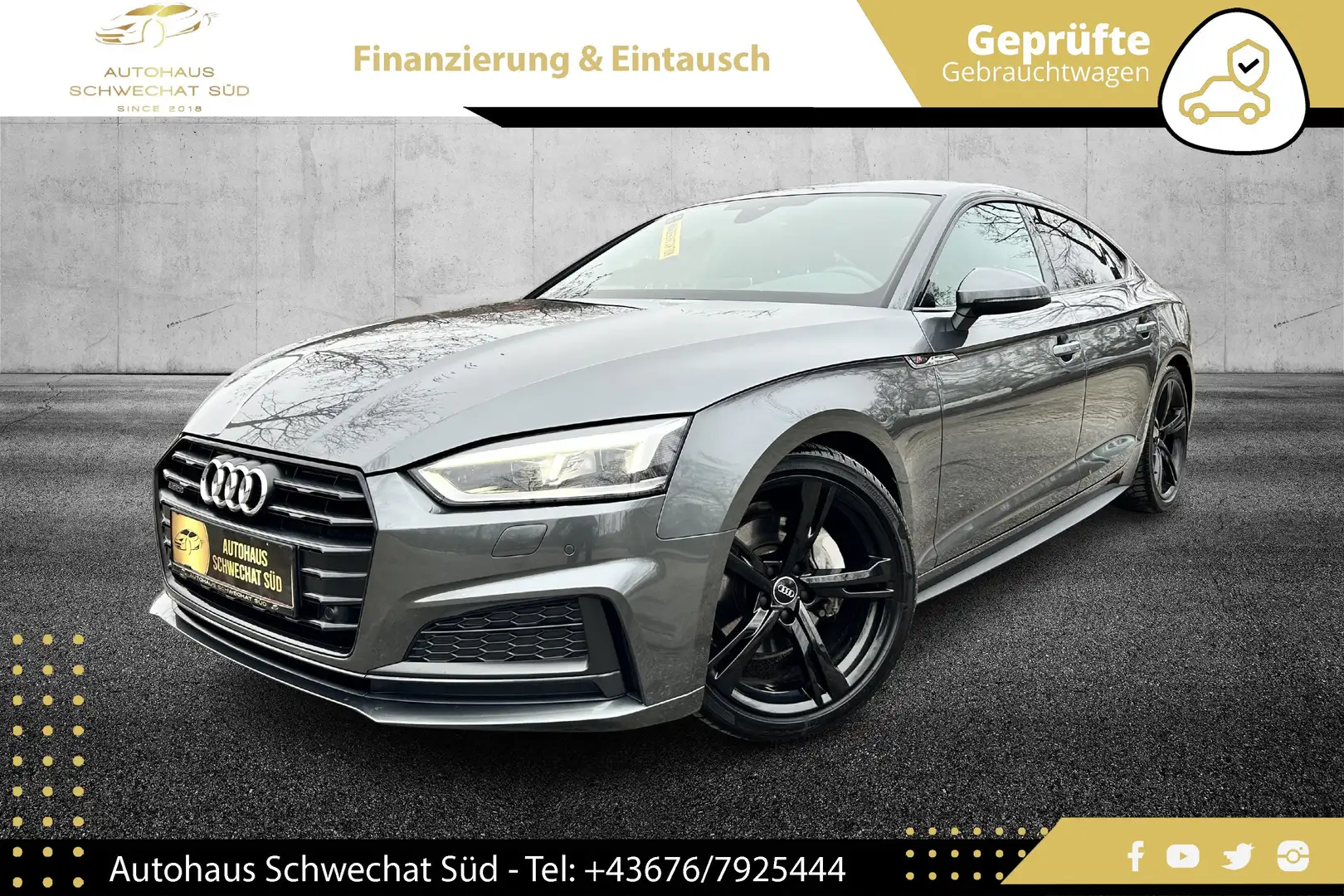 Audi A5 40 TDI quattro sport //S-LINE// MATRIX//LEDER// Grau - 1