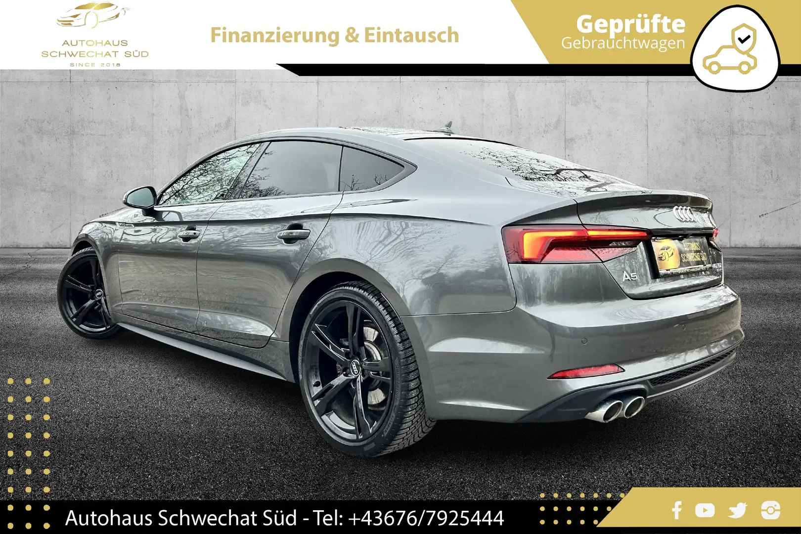 Audi A5 40 TDI quattro sport //S-LINE// MATRIX//LEDER// Grau - 2