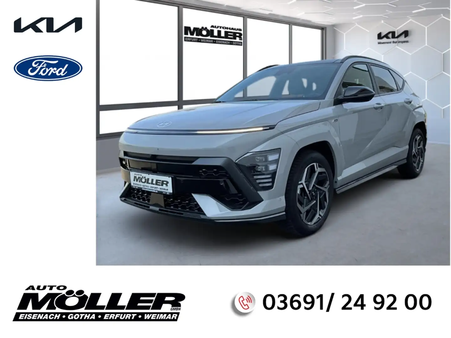 Hyundai KONA N-Line Tempomat LED elektr. Sitze Park Distance Co Gris - 1