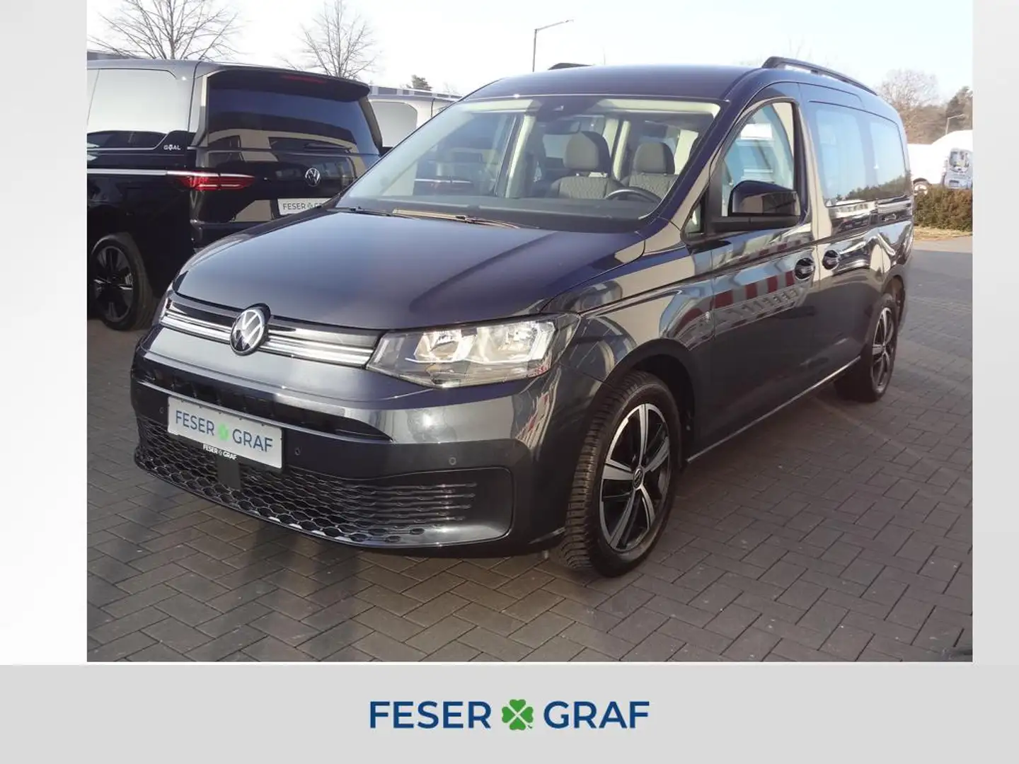 Volkswagen Caddy 2.0 TDI Maxi 7-Sitzer ACC AHK SHZ Navi Blau - 1