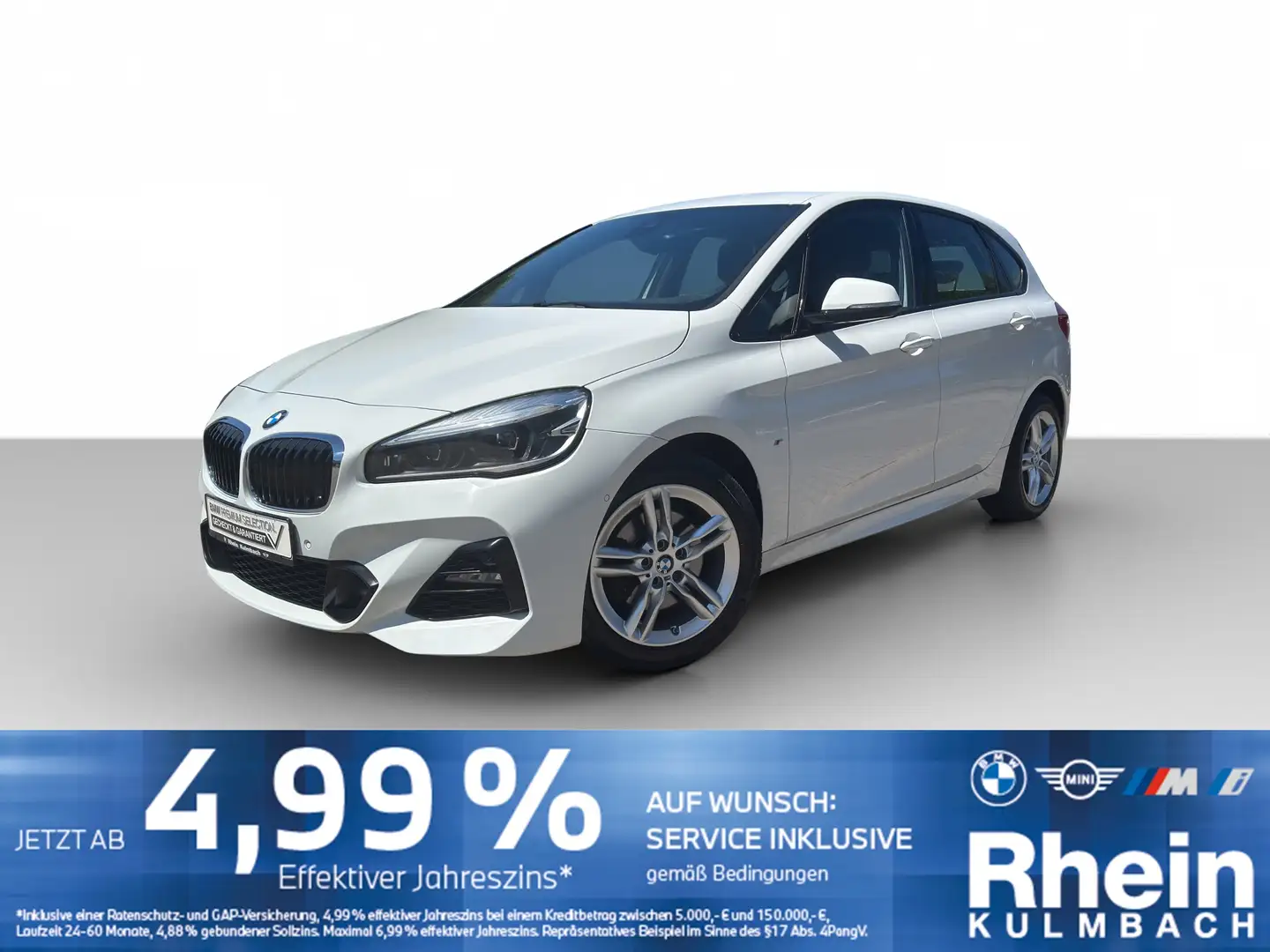 BMW 220 i Active Tourer M Sport Navi+ AdapLED HUD AHK Weiß - 1