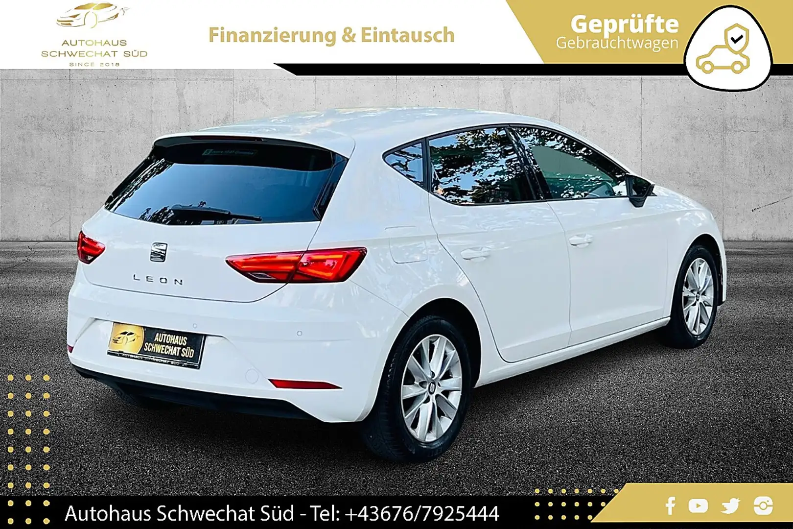 SEAT Leon Style 1,0 EcoTSI DSG // 1.BESITZ // NAVI // Weiß - 2