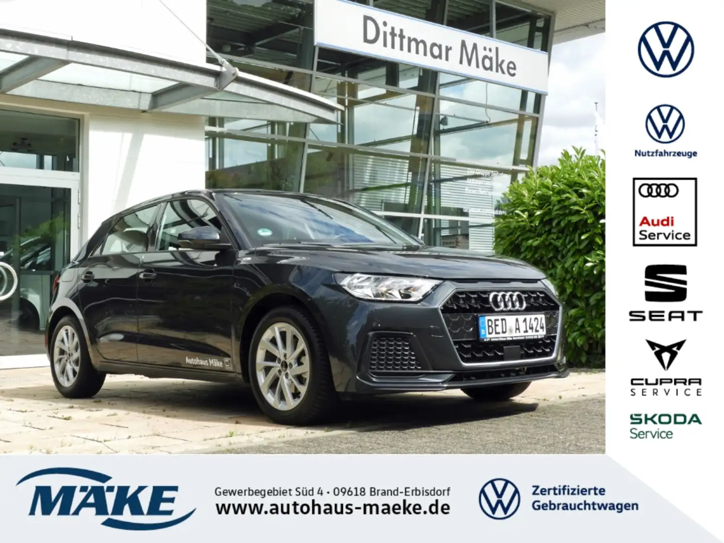 Audi A1 Sportback 30 advanced s-tronic PDC GRA RFK ALU Grau - 1