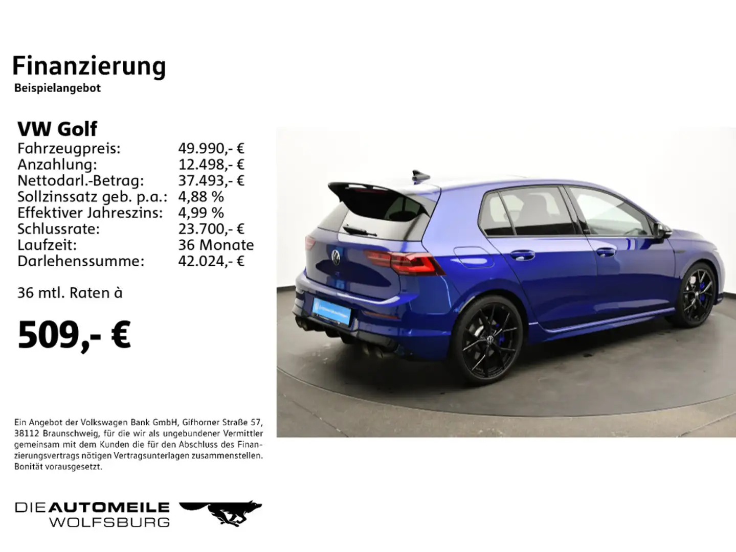 Volkswagen Golf VIII Lim. 2.0 TSI DSG R 20 Years 4Motion H& Bleu - 2