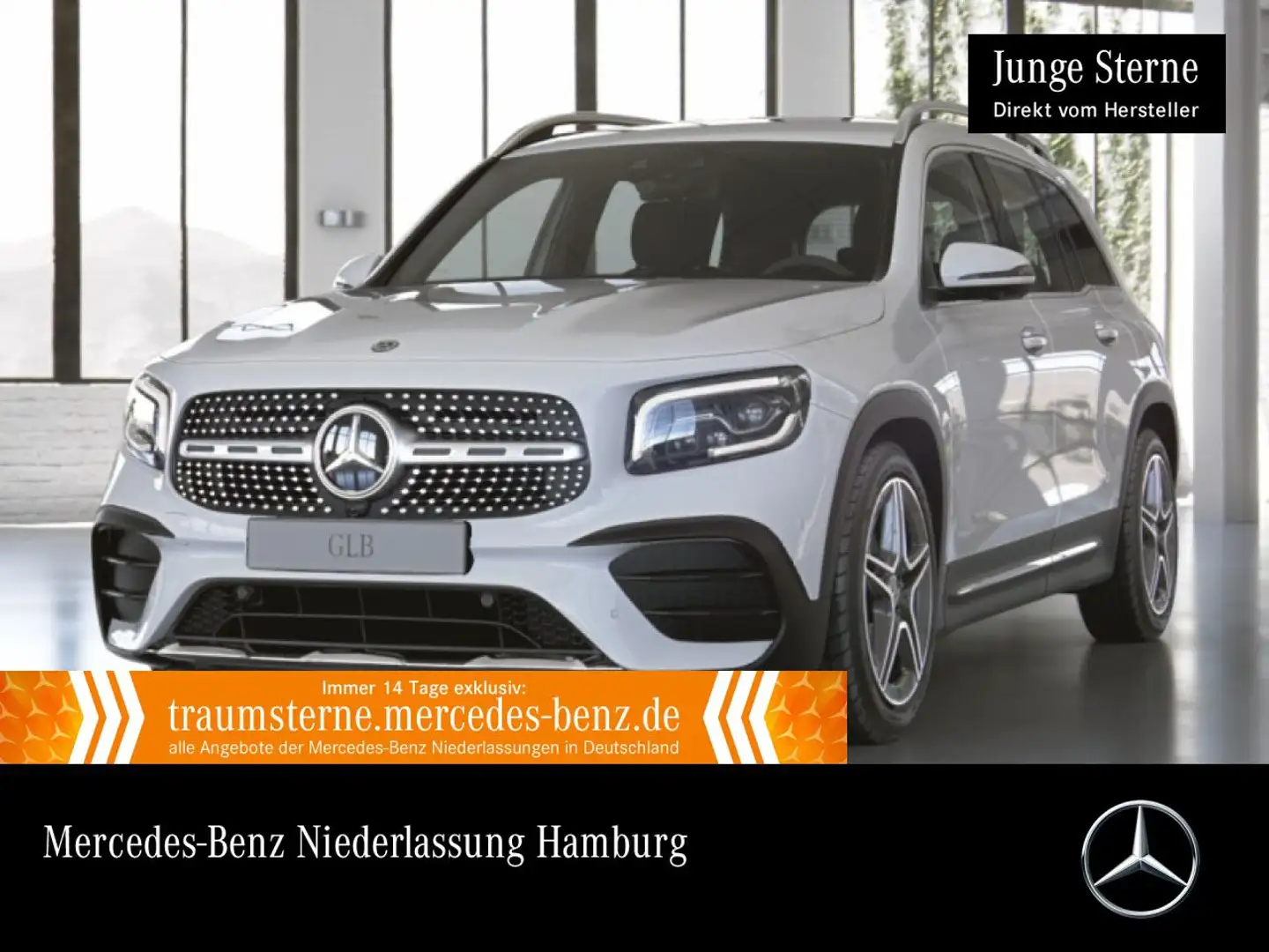 Mercedes-Benz GLB 250 4M AMG+360°+AHK+MULTIBEAM+FAHRASS+HUD+8G Weiß - 1