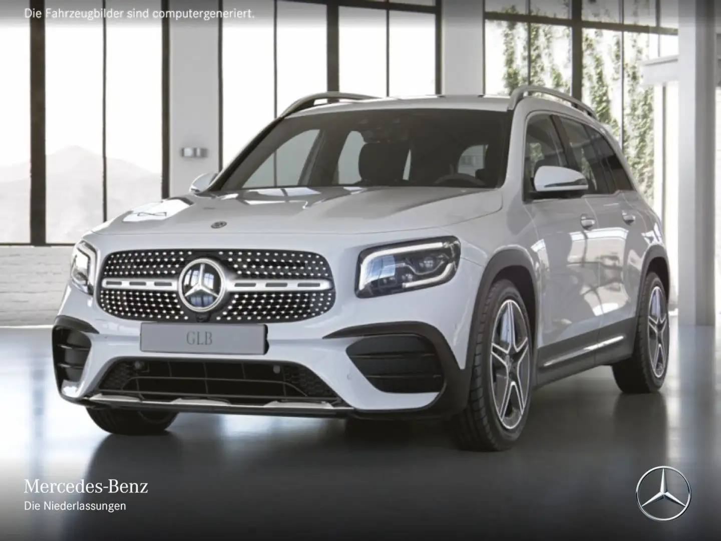 Mercedes-Benz GLB 250 4M AMG+360°+AHK+MULTIBEAM+FAHRASS+HUD+8G Weiß - 2