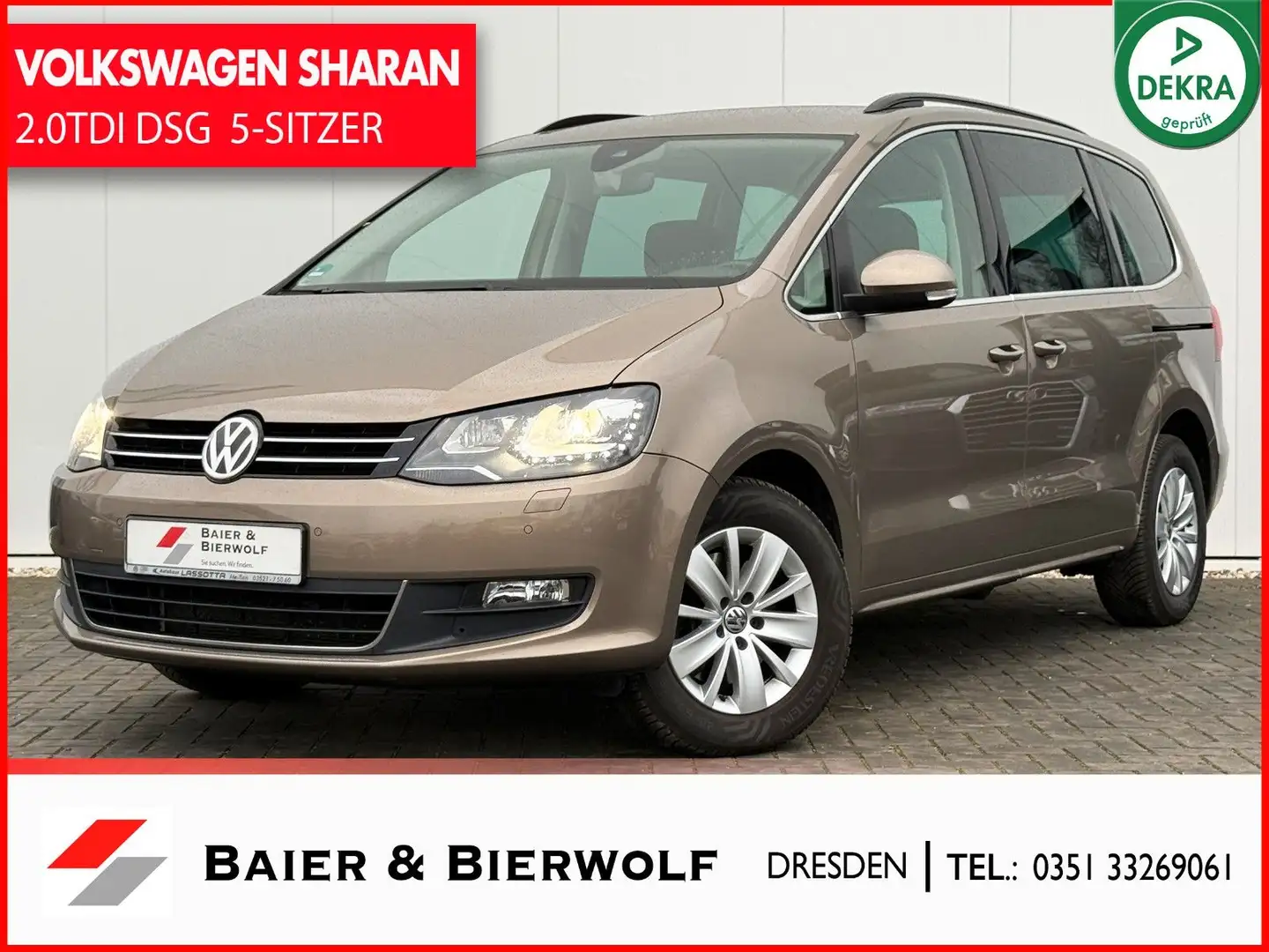 Volkswagen Sharan 2.0TDI Comfortline DSG KEYLESS AHK Gold - 1
