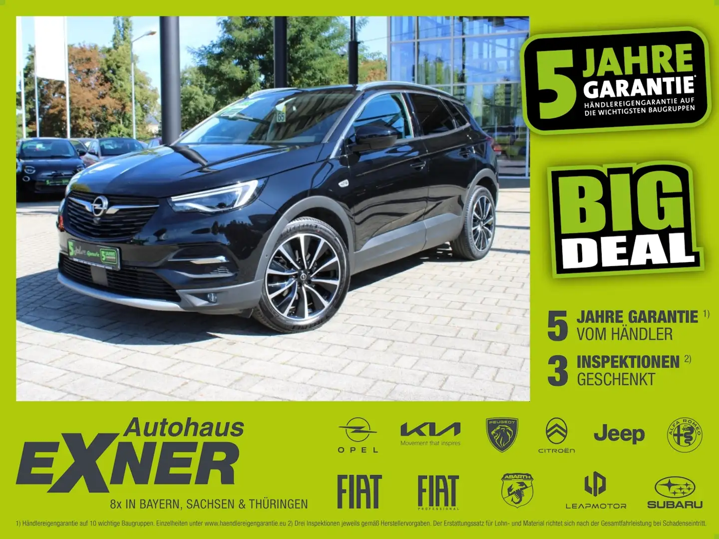 Opel Grandland X 1.2 Turbo Ultimate LED+Navi+Kamera Noir - 1