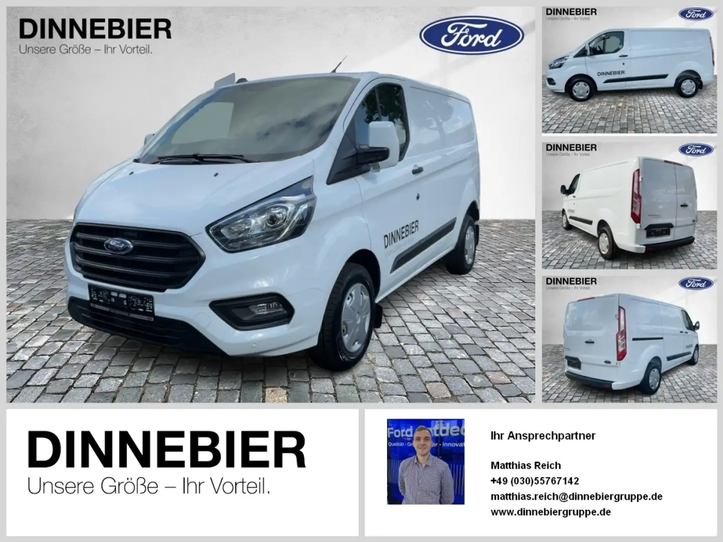 Ford Transit Custom 280 L1 Kasten Trend 96kW Weiß - 1