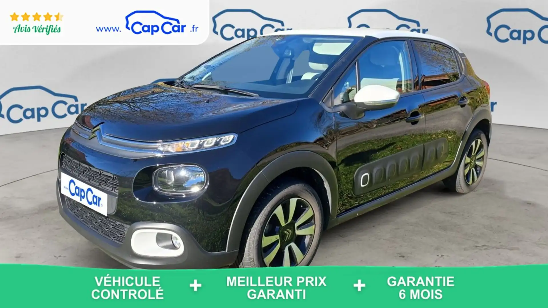 Citroen C3 1.2 PureTech 82 Shine - Entretien constructeur Noir - 1